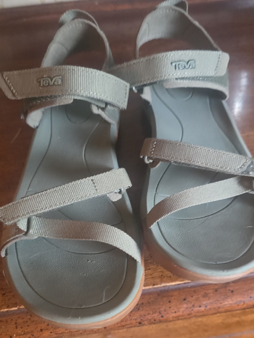 Teva Olive/Tan Strappy Outdoor Sandals